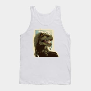 digital illustration t rex dinosaur Tank Top